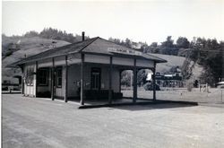 Duncans Mills North Pacific Coast Railroad Depot, 23600 Moscow Road, Duncans Mills, California, 1979 or 1980