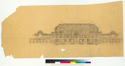 Municipal bath house cross-section