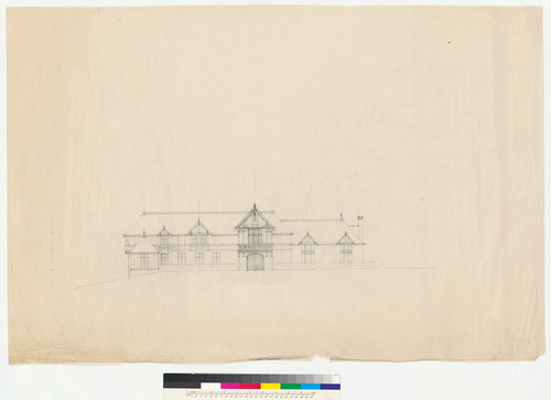 Incomplete sketch of house for Percy Morgan, Los Altos, Calif. Pt. 1