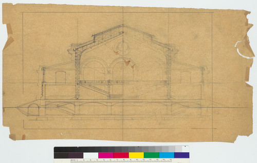 Market hall cross-section