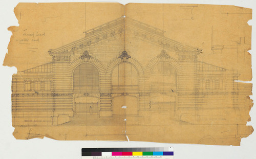 Market hall main façade, final study