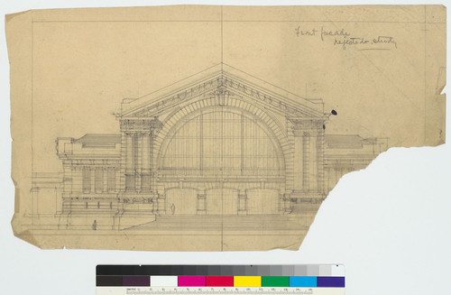 Market Hall front façade, rejected study