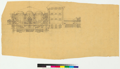 Municipal bath house cross-section