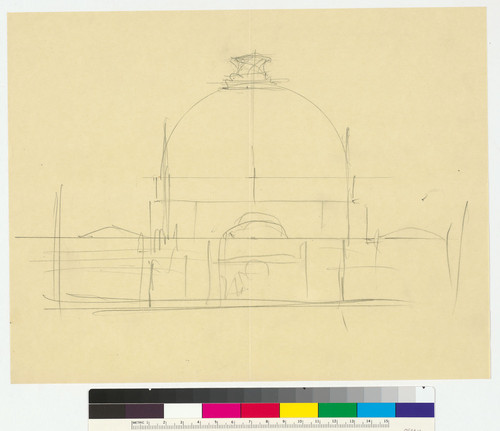 Concept sketch for the Palace of Horticulture, Panama-Pacific International Exhibition