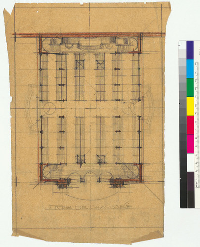 Rez-de-chavussee [ground floor plan for building]