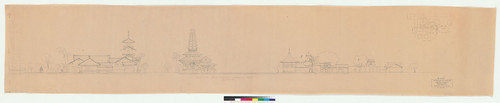 Elevation from Lagoon Looking West [Golden Gate International Exposition, San Francisco]