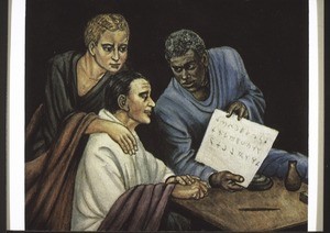 Ancient African History. Africans taught the Greeks the Alphabet. Ham teaching his Brothers Shem and Japhet the Alphabet