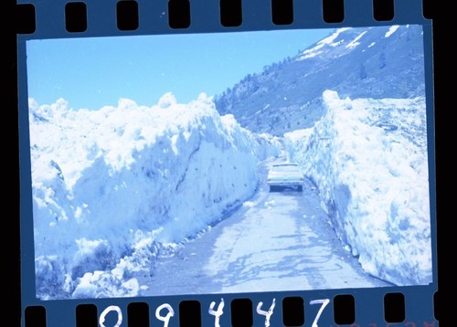 Record Heavy Snows, Avalanche debris (color negative)