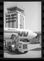 Western Airlines jet at San Jose Municipal Airport