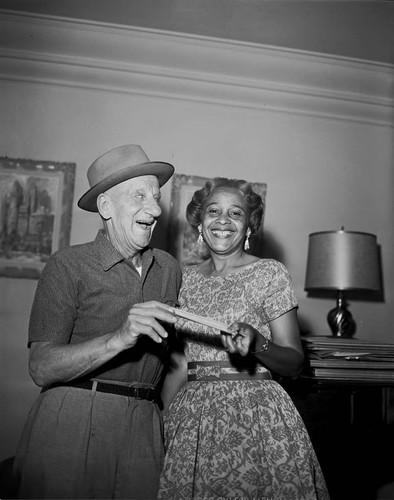 Ethel Bradley with Jimmy Durante, Los Angeles