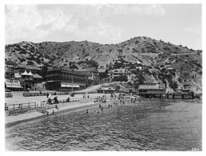 Bath House and hotels in Avalon, on Santa Catalina Island, after 1908