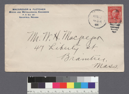 Macgregor, Wallace G: letter to folks, Goldfield, NV, April 1, 1906