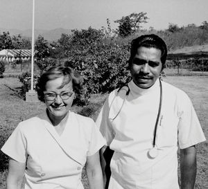 East Jeypore, Orissa, India. The Medical Director, Dr. Virendra Kumar Henry and Head Nurse Nanc