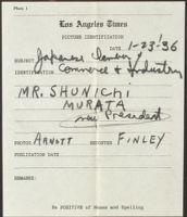 Los Angeles Times Picture Identification form, 1936