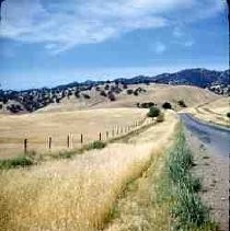 Slides of California Historical Sites. California hills west of Woodland