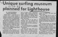 Unique surfing museum planned for lighthouse