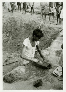East Jeypore, Orissa, India. Residents making bricks for the new church building at Dochum. Pho