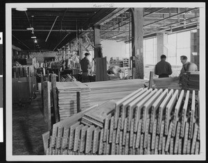 Furniture plant with workers, ca.1930
