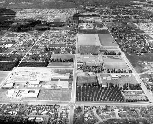 Campus of San Fernando Valley State College (now CSUN), Aerial View, April 11, 1962