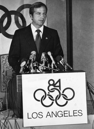 Los Angeles Olympic Organizing Committee press conference