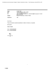 [Email from Creedon Katle to Sharon Tapley regarding the request for information ST60/04]