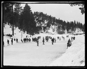 People ice skating at Big Pines