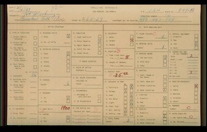 WPA household census for 255 S BUNKER HILL, Los Angeles