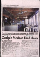 Zuniga's Mexican Food closes