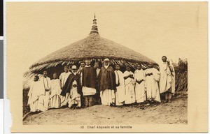 Abyssinian chief with his family, Ethiopia