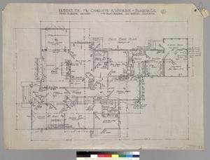 First floor plan, residence for Mrs. C. A. Whitridge