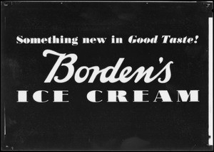 Reverse for roto, "Something new", Borden's, Southern California, 1932
