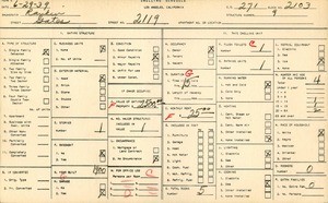 WPA household census for 2119 GATES, Los Angeles