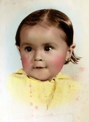 Daughter of Boone and Zenaida Hallberg, Juana Esther Hallberg Ruiz at one year of age, 8 September 1963, Oaxaca de Juarez, Oaxaca
