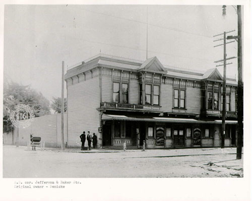 [Businesses on South east corner Jefferson and Baker Streets, purchased by Pan Pacific International Exposition]