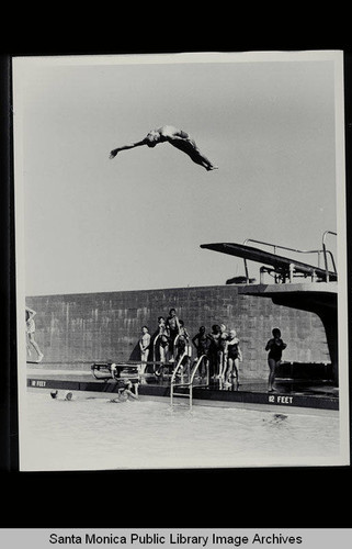Diving at the Santa Monica Municipal Pool on August 6, 1952