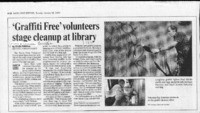 Graffiti Free' volunteers stage cleanup at library