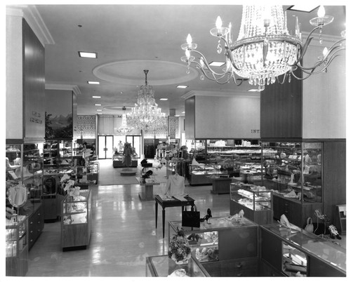 View of the I. Magnin & Co. Department Store Accessories Department
