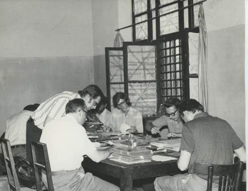 Work session in the library of the Coptic Museum