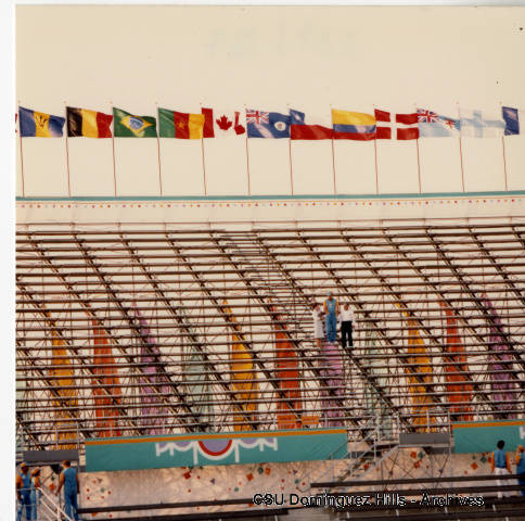 National flags at Olympic Velodrome