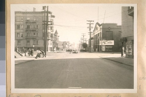 East on Post St. from Gough St. Feb. 1928