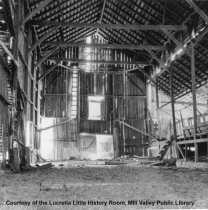 Alto Dairy barn interior, date unknown