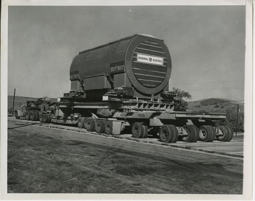 Stator transported on Highway 1