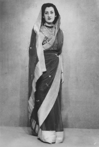 Portrait of woman wearing sari