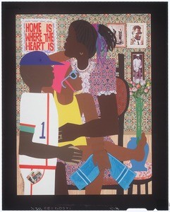 Appliqué of "Home is where the heart is" by Varnette P. Honeywood, after 1970