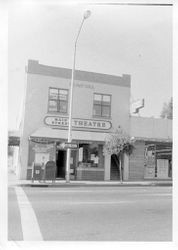 Main Street Theatre in the Crawford building at 104 North Main and Bodega Avenue in Sebastopol, about late 1980s