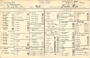 WPA household census for 915 WEST 64TH STREET, Los Angeles County