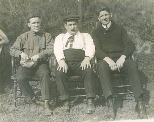 hree men, associated with Billy Shannon's Villa, San Rafael, California, circa 1910 [photograph]