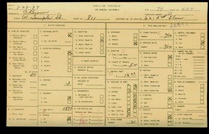 WPA household census for 811 W TEMPLE, Los Angeles