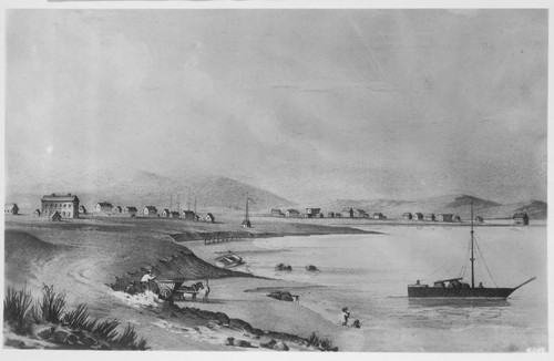 Benicia, California. Drawing by Lieut. R.S. Williamson, about 1853