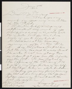 Lulu Brinkeerhoff, letter, 1932-06-09, to Hamlin Garland